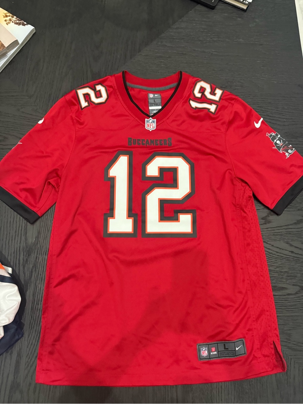 NFL Buccaneers #12 Red Men's Jersey by Nike